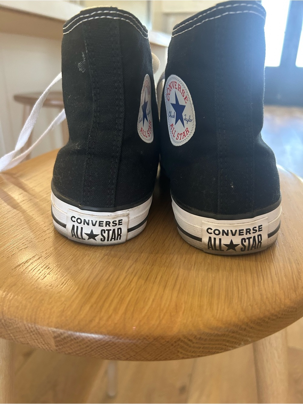 Converse High-Top Sneakers in Black and Cream - Picture 6 of 6